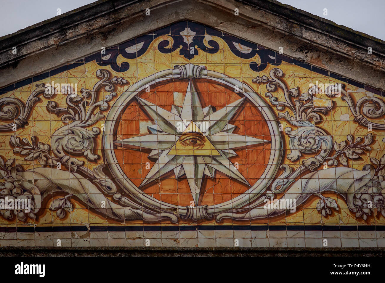 one of the many Masonic symbols scattered around the buildings of