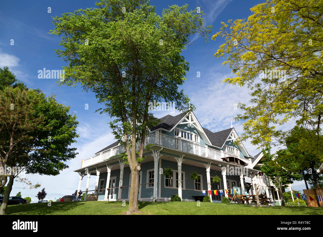The Arthur Child Heritage Museum of the 1000 Islands at Gananoque in Ontario, Canada. The town is seen as a gateway to the Thousand Islands region, on Stock Photo