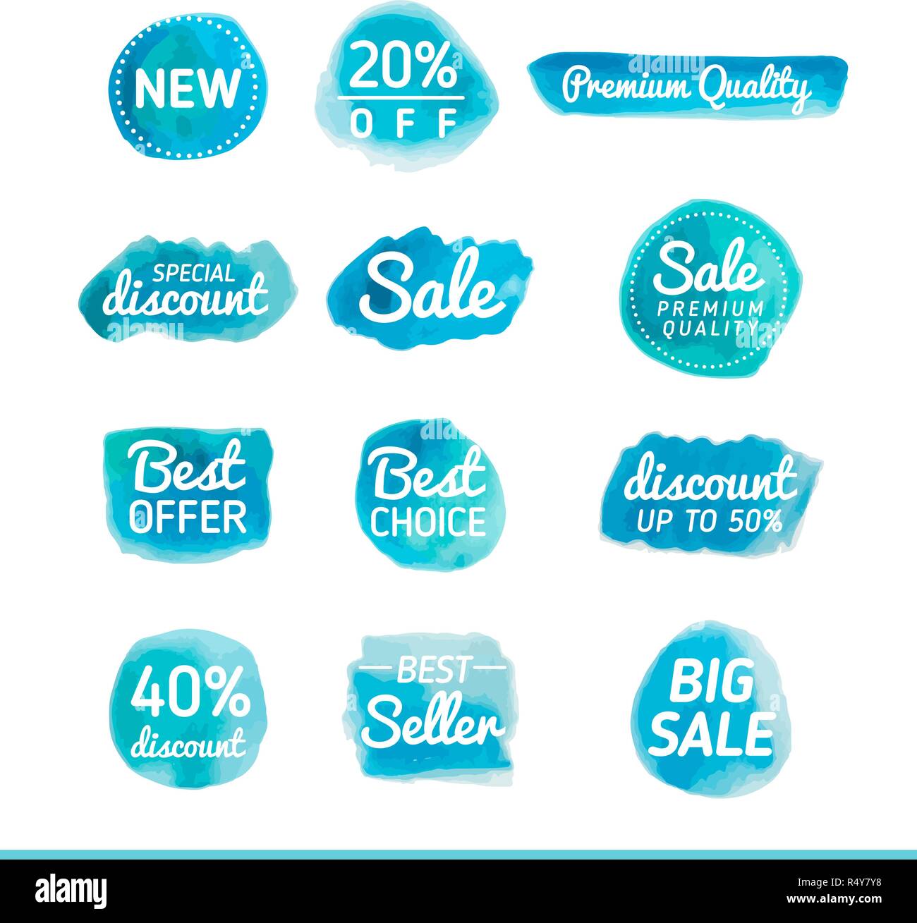 set of watercolor sale banners Stock Vector Image & Art Alamy