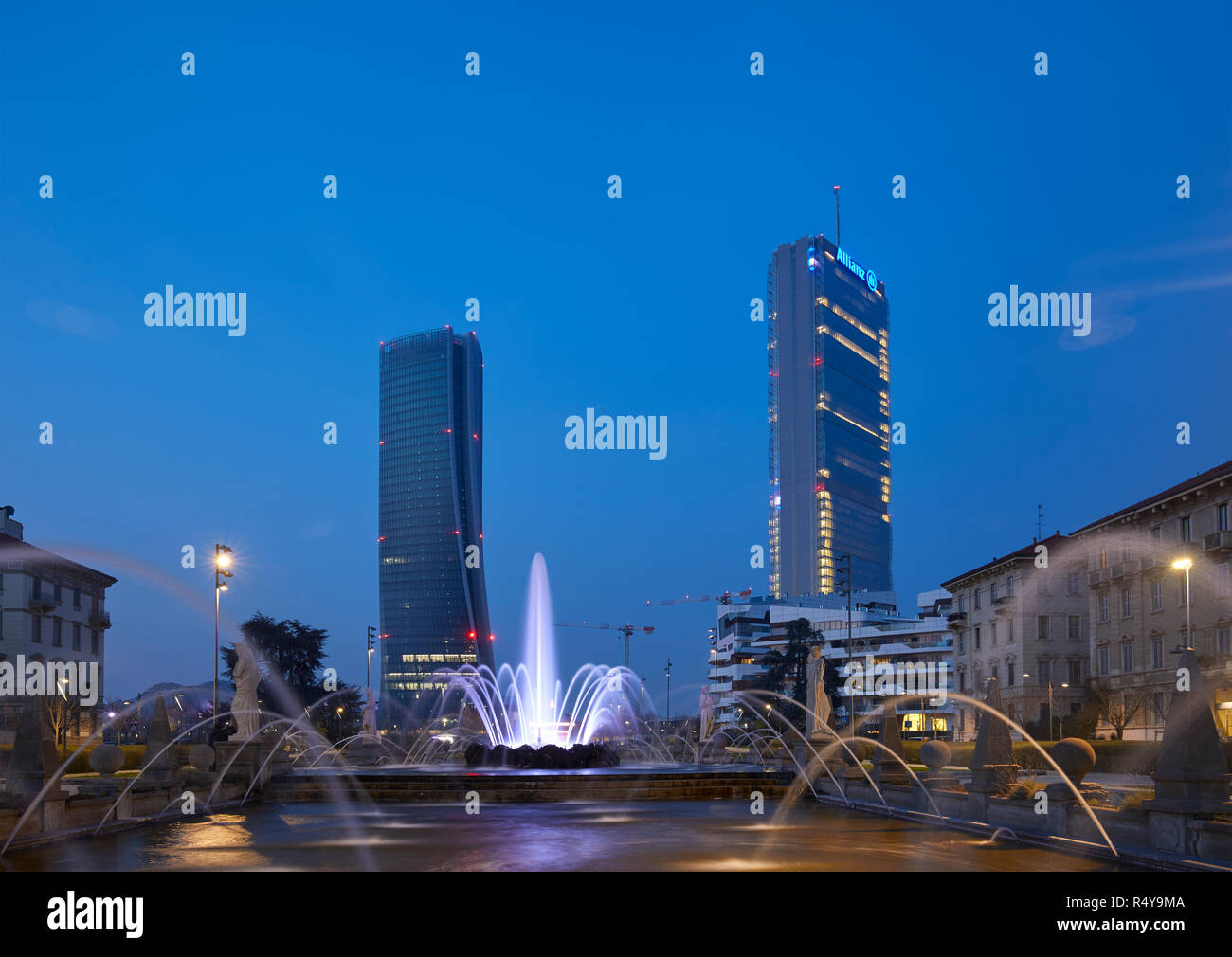 The moder architecture of Citylife district in Milan, Italy Stock Photo
