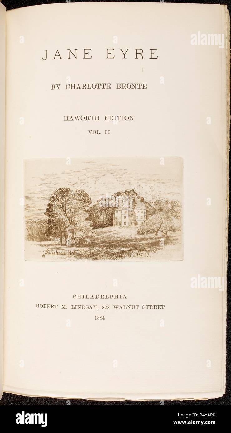 Illustrated title page. Jane Eyre. Philadelphia, R.M. Lindsay, 1884