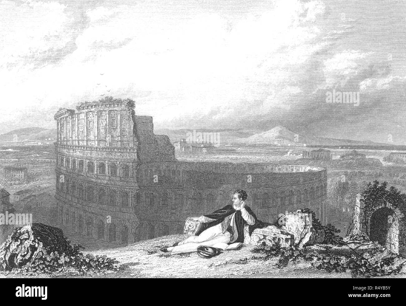 Lord Byron Rome The colosseum in rome hi-res stock photography and images - Alamy