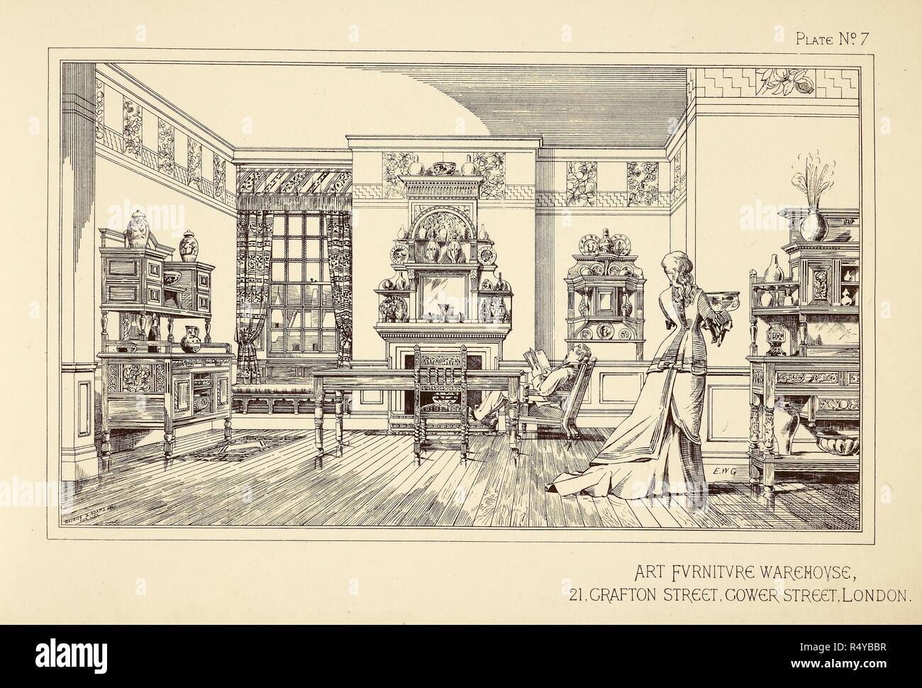 Illustration Of Furniture Warehouse And Objects In A Domestic
