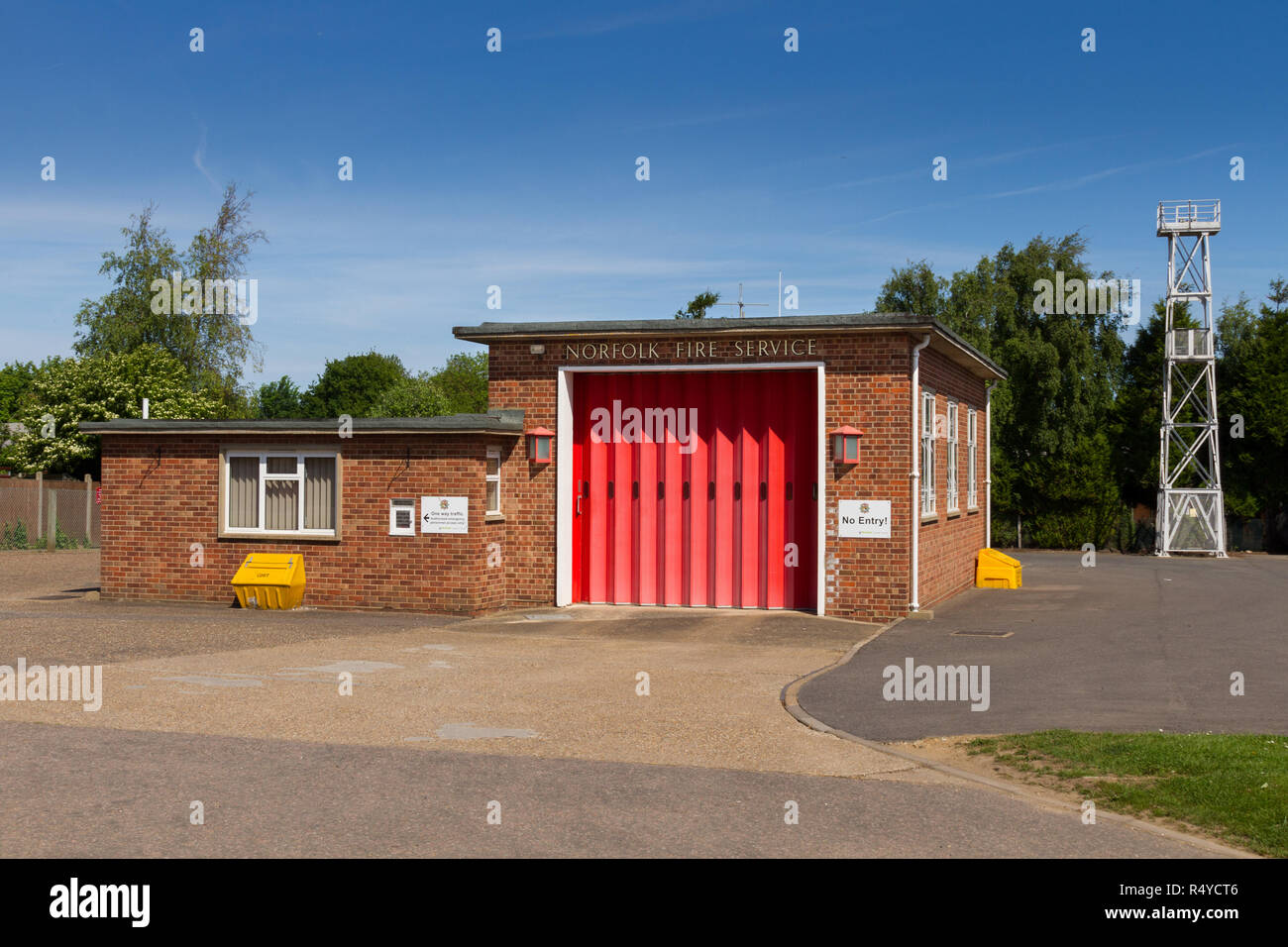 Single engine village fire station Stock Photo