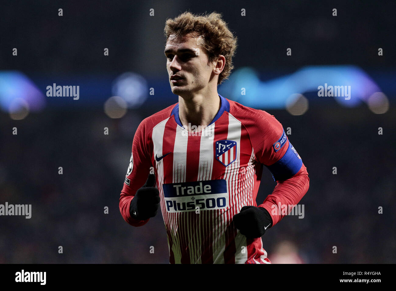 Madrid, Madrid, Spain. 28th Nov, 2018. Atletico de Madrid's Antoine Griezmann seen in action during the UEFA Champions League match between Atletico de Madrid and AS Monaco at the Wanda Metropolitano Stadium in Madrid. Credit: Legan P. Mace/SOPA Images/ZUMA Wire/Alamy Live News Stock Photo