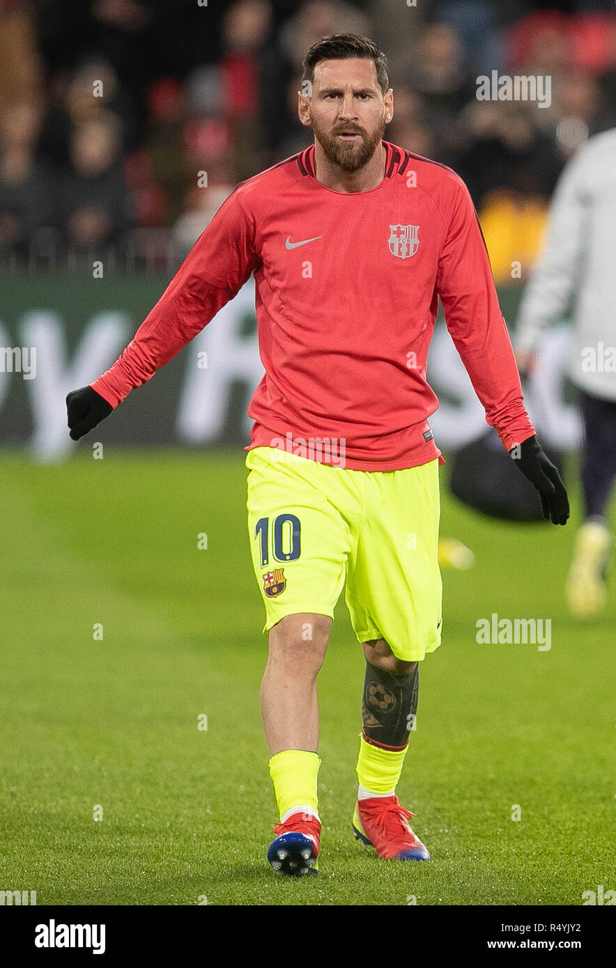 Eindhoven, Netherlands. 28th November 2018. Lionel Messi (FC Barcelona)  during the UEFA Champions League, Group B football match between PSV  Eindhoven and FC Barcelona on November 28, 2018 at Philips stadion in
