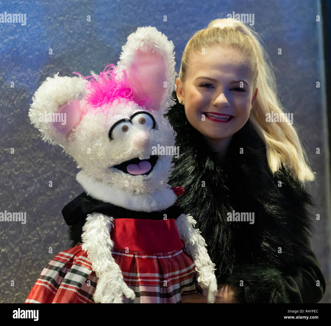 New York, USA. November 28, 2018 Ventriloquist Darci Lynne Farmer