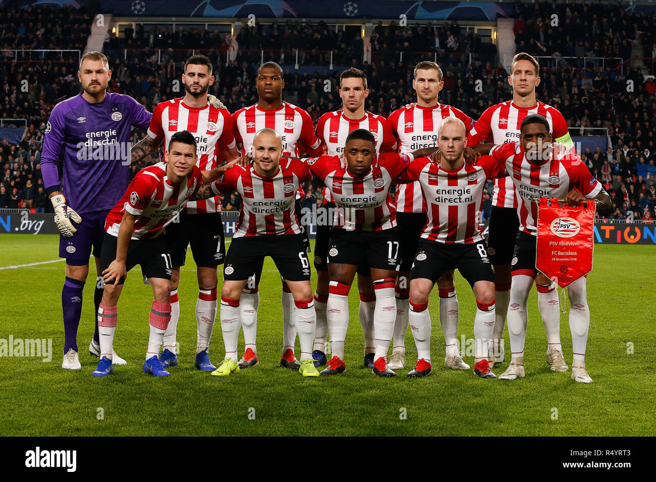 Eindhoven, Netherlands. 28th November, 2018. Champions league 2018-2019 PSV  v Barcelona Teamphoto PSV Credit: Orange Pictures vof/Alamy Live News Stock  Photo - Alamy