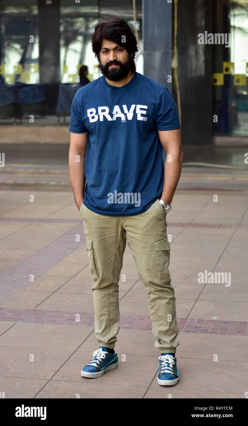 Mumbai, India. 28th Nov, 2018. Kannada cinema actor Yash seen promoting his upcoming movie 'KGF' at the hotel Novotel in Mumbai. Credit: Azhar Khan/SOPA Images/ZUMA Wire/Alamy Live News Stock Photo - Alamy Mumbai, India. 28th Nov, 2018. Kannada cinema actor Yash seen promoting his upcoming movie 'KGF' at the hotel Novotel in Mumbai. Credit: Azhar Khan/SOPA Images/ZUMA Wire/Alamy Live News Stock Photo - Alamy