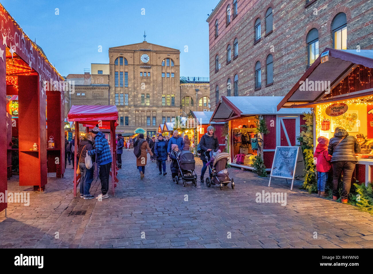 Berlin.Prenzlauer Berg.. Christmas Market in historic old