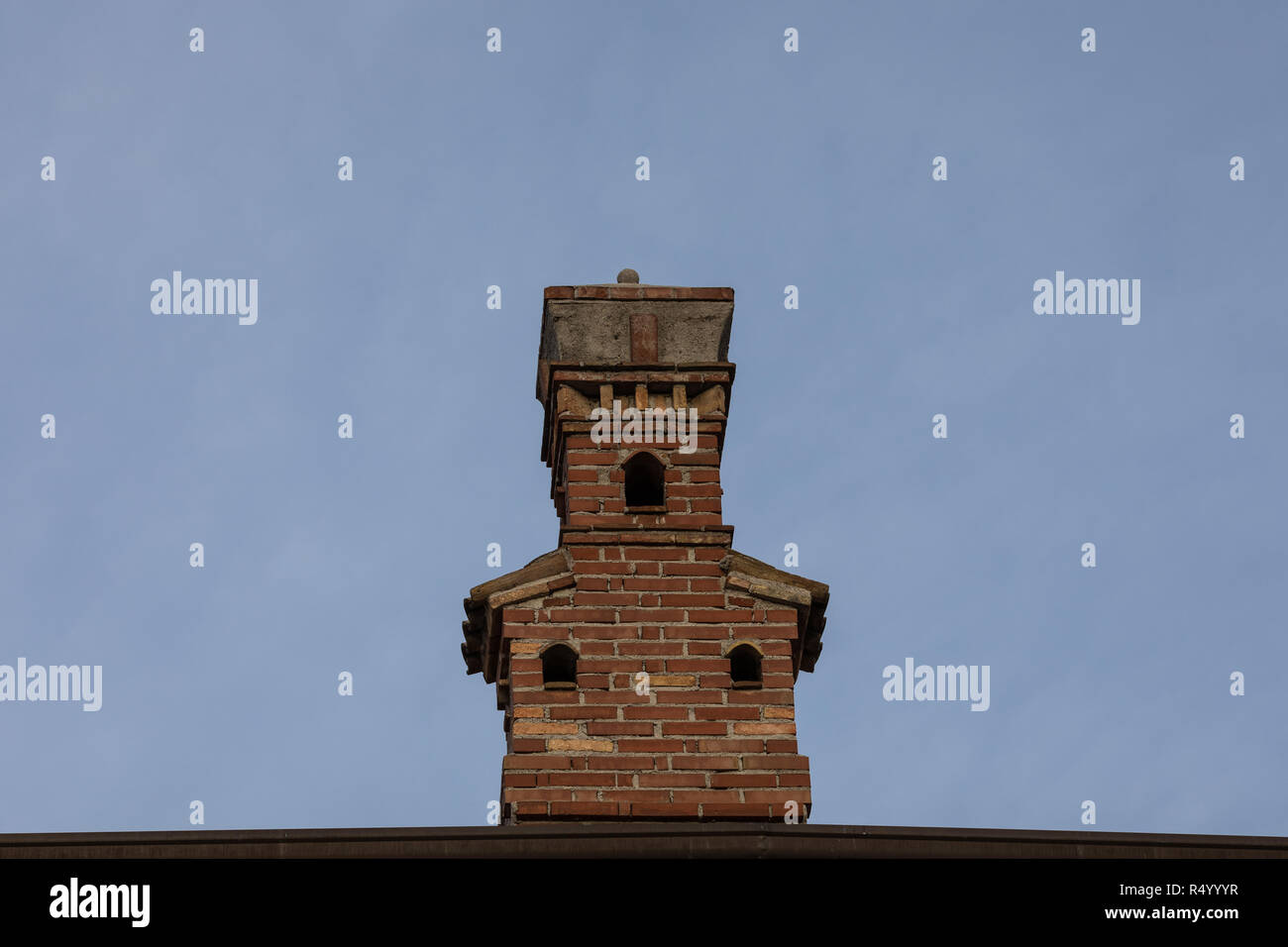 Close up view of a chimney on a house - Grado, Friuli Venezia Giulia, Italy Stock Photo