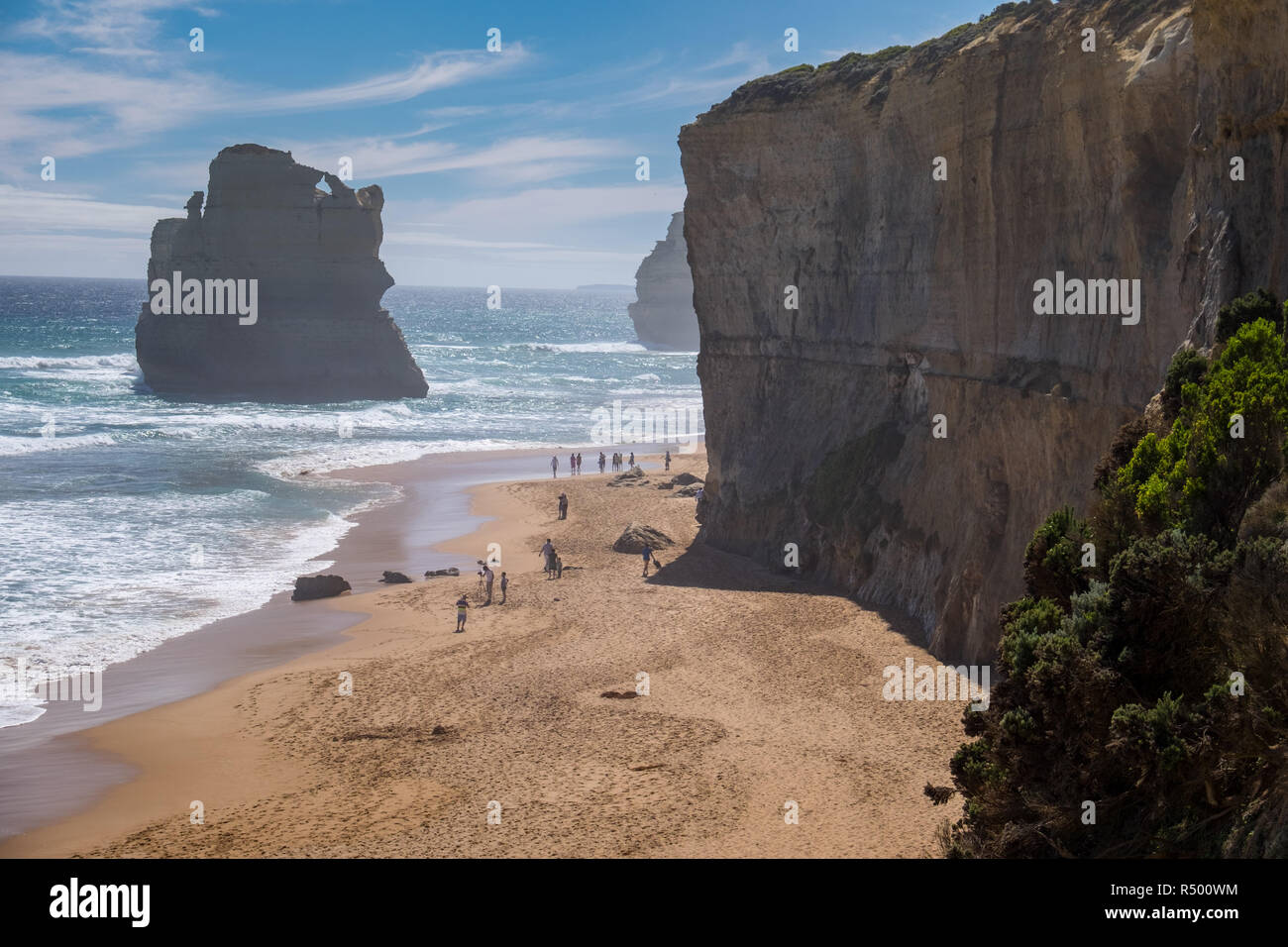The sea stacks, known as Gog & Magog, near the Gibson Steps, in Port Campbell National Park, Victoria. Stock Photo