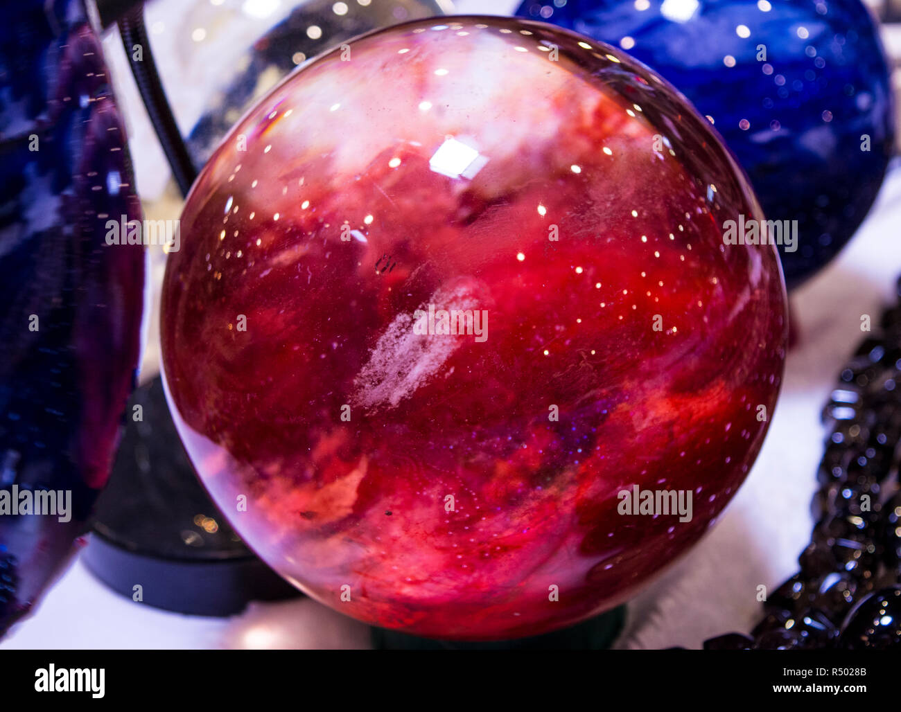 Multiple crystal balls Stock Photo