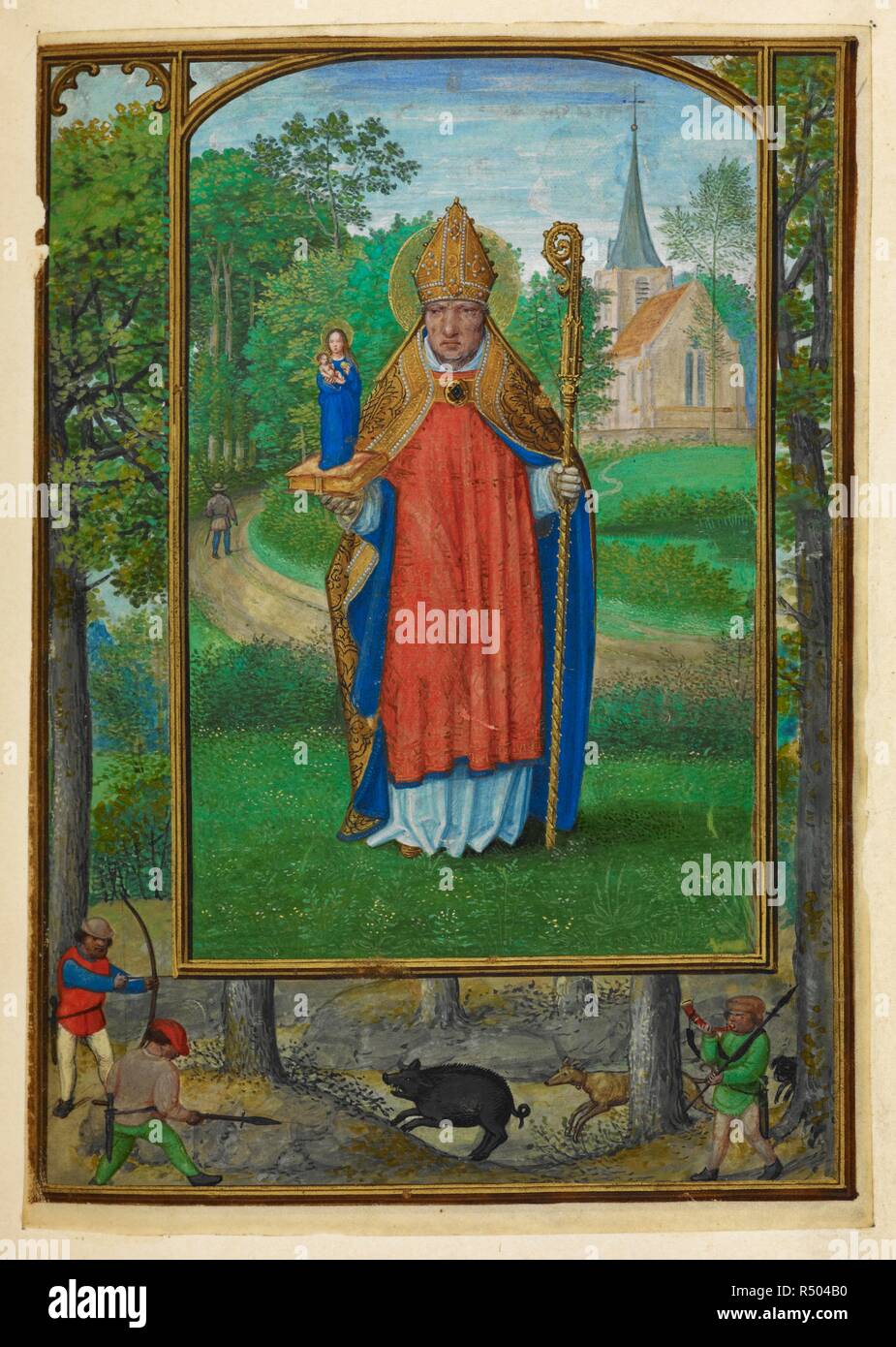 Saint Boniface of Lausanne, wearing the vestments of a In his