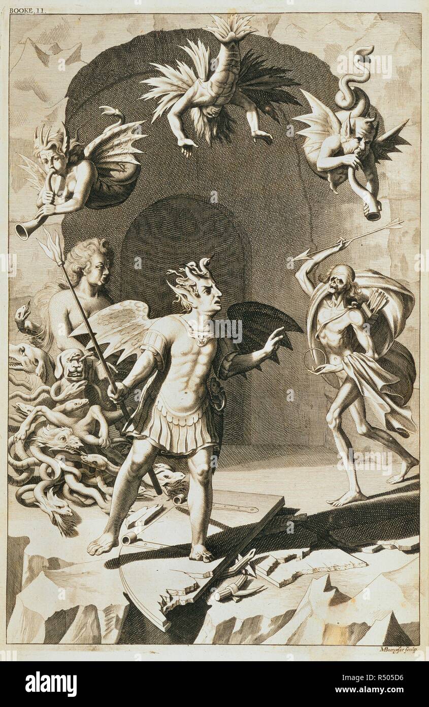 Paradise Lost. Poetical Works Paradise Lost. London, 1688. Scene from
