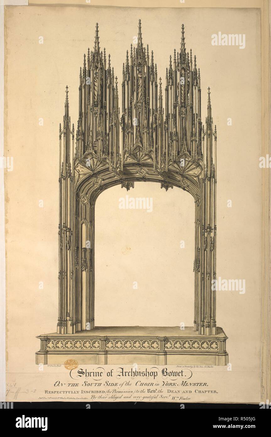 The gothic tomb of Henry Bowet (died 1423) at York Minster. Shrine of ...