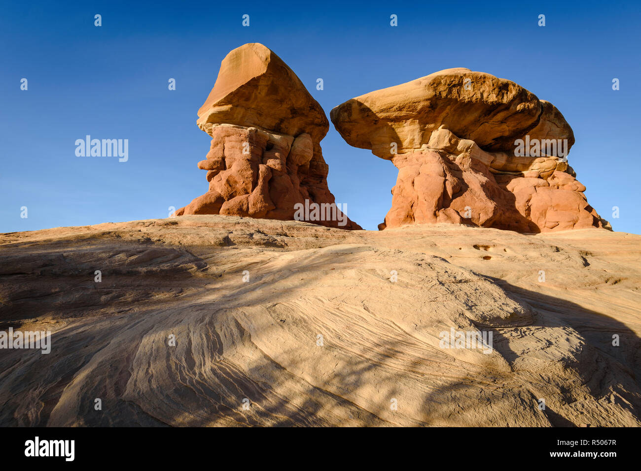 Hoodoos in the Devil's Garden at Grand Staircase - Escalante National Monument, Utah. Stock Photo