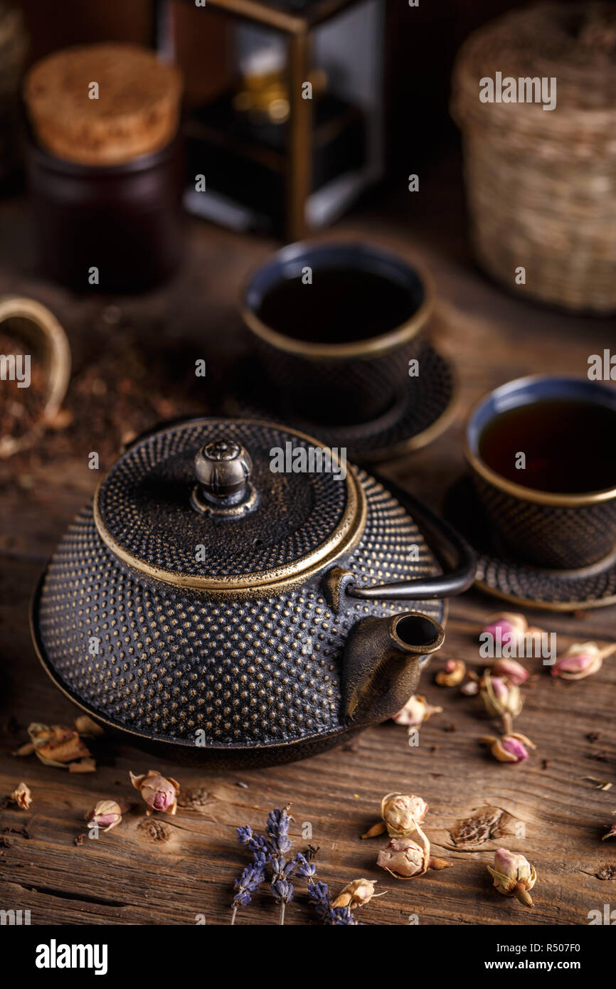 Cast iron teapot Stock Photo Alamy