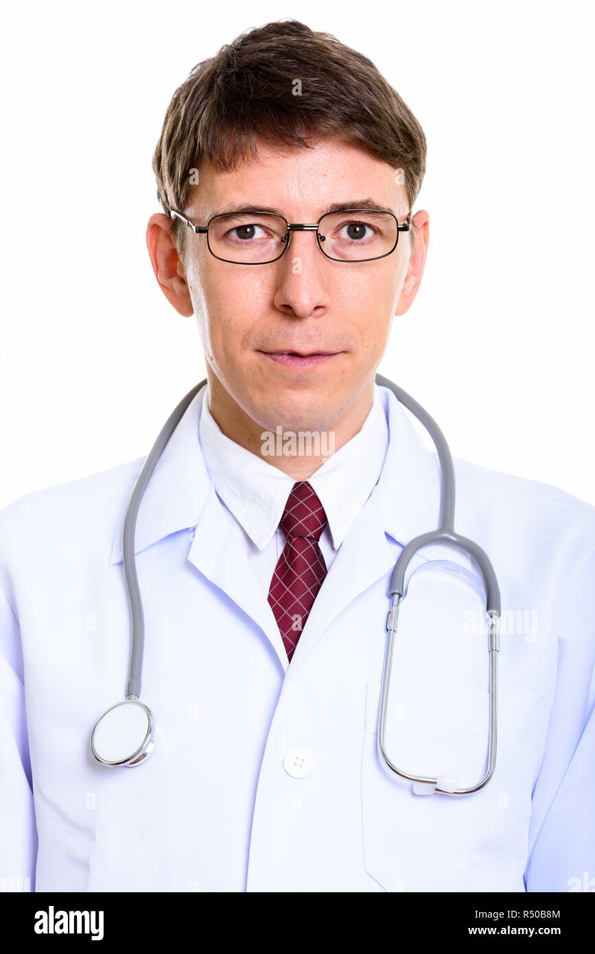Close up of man doctor looking at camera Stock Photo