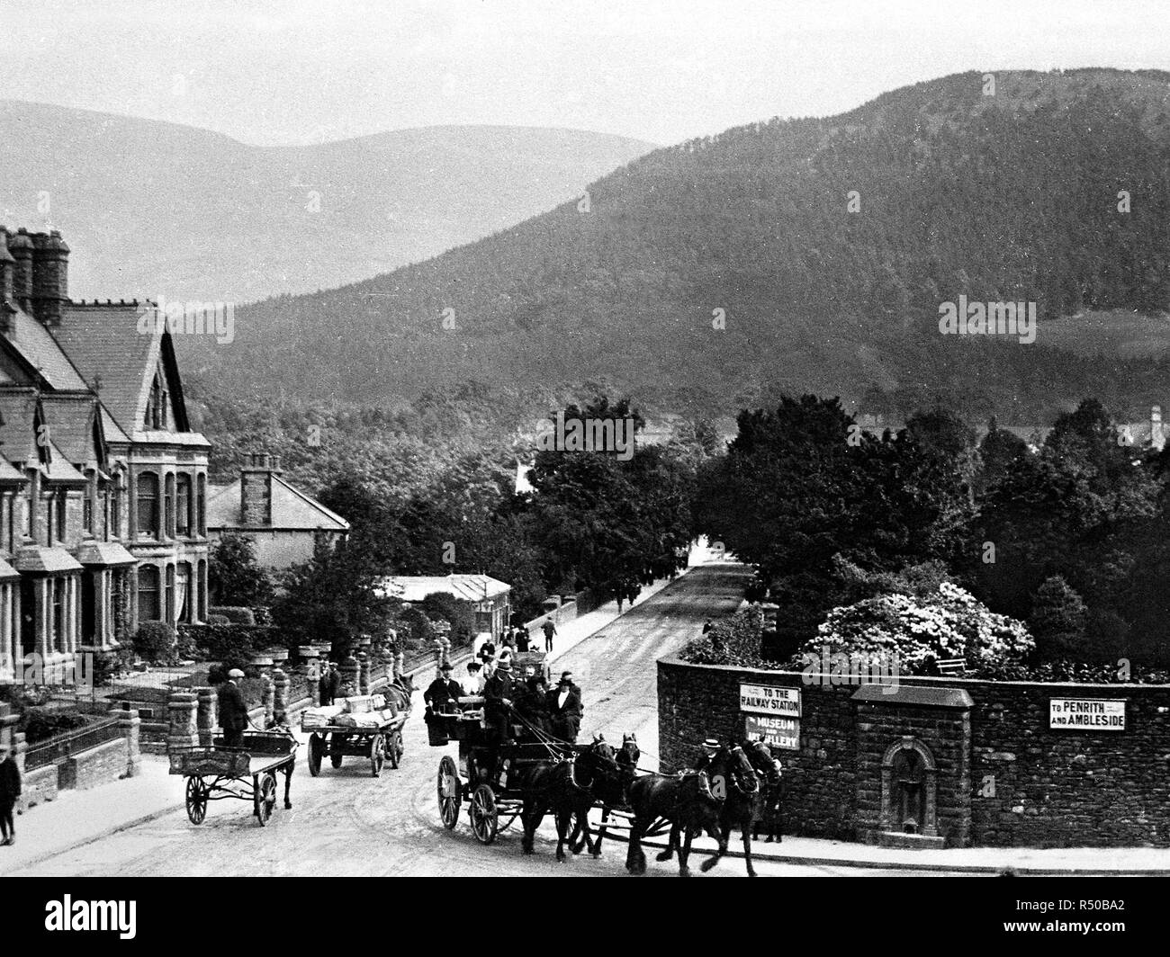Station Road, Keswick Stock Photo Alamy