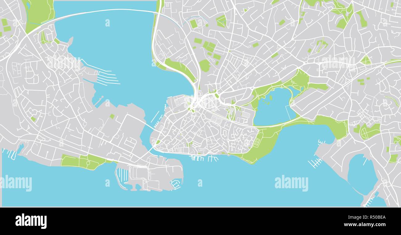 Urban vector city map of Poole, England Stock Vector Image & Art Alamy