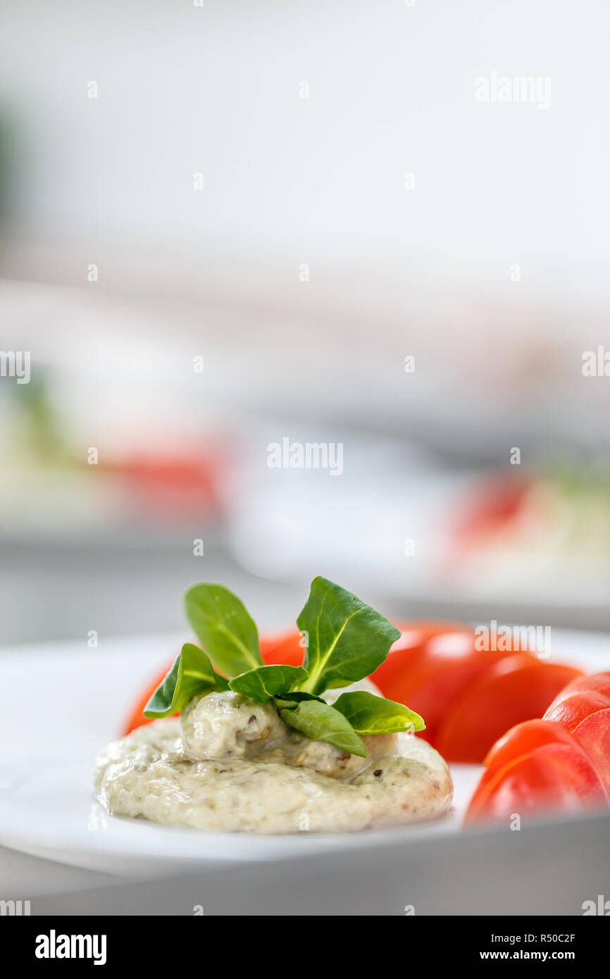 Creamy eggplant salad Stock Photo Alamy