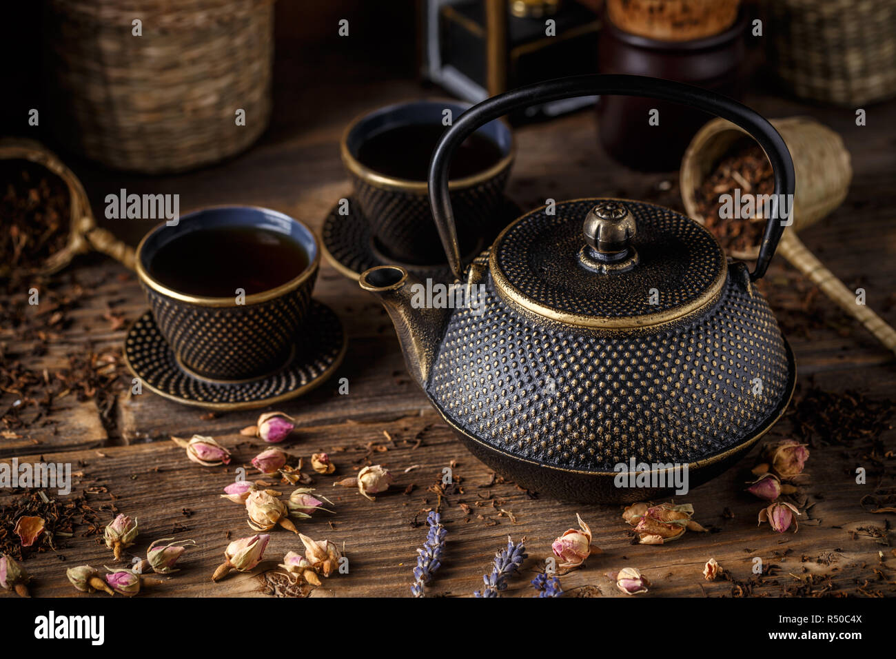 Cast iron teapot Stock Photo Alamy