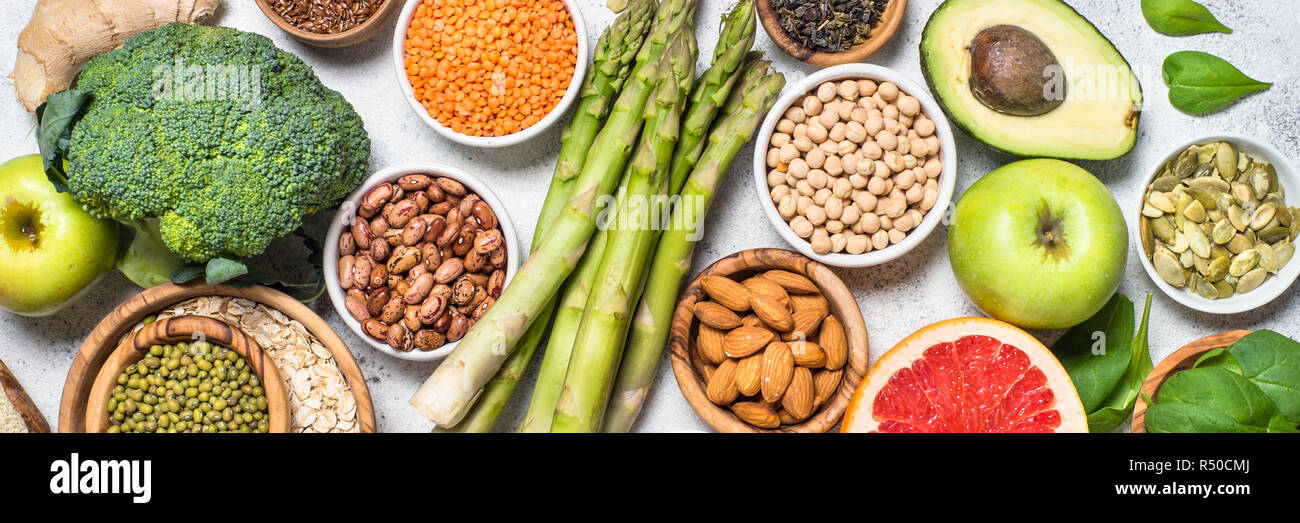 Banner healthy food selection hi-res stock photography and images - Alamy