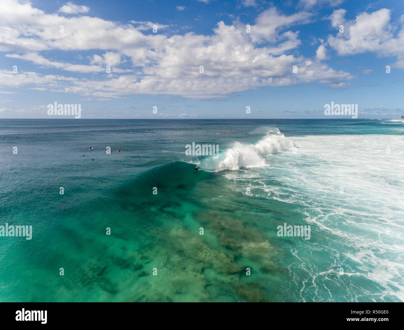 Aerial over ocean large waves hi-res stock photography and images - Alamy