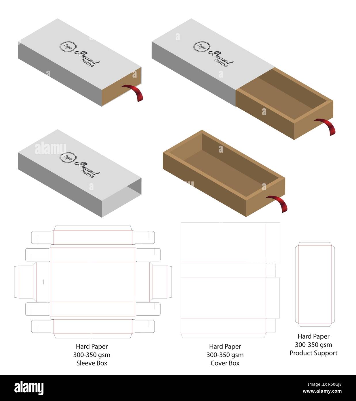 Download Box Packaging Die Cut Template Design 3d Mock Up Stock Vector Image Art Alamy