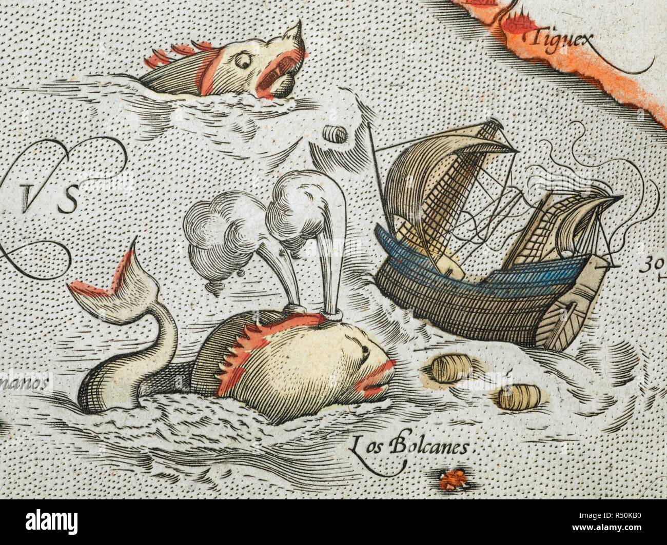 16th century maps with monsters hi-res stock photography and images - Alamy
