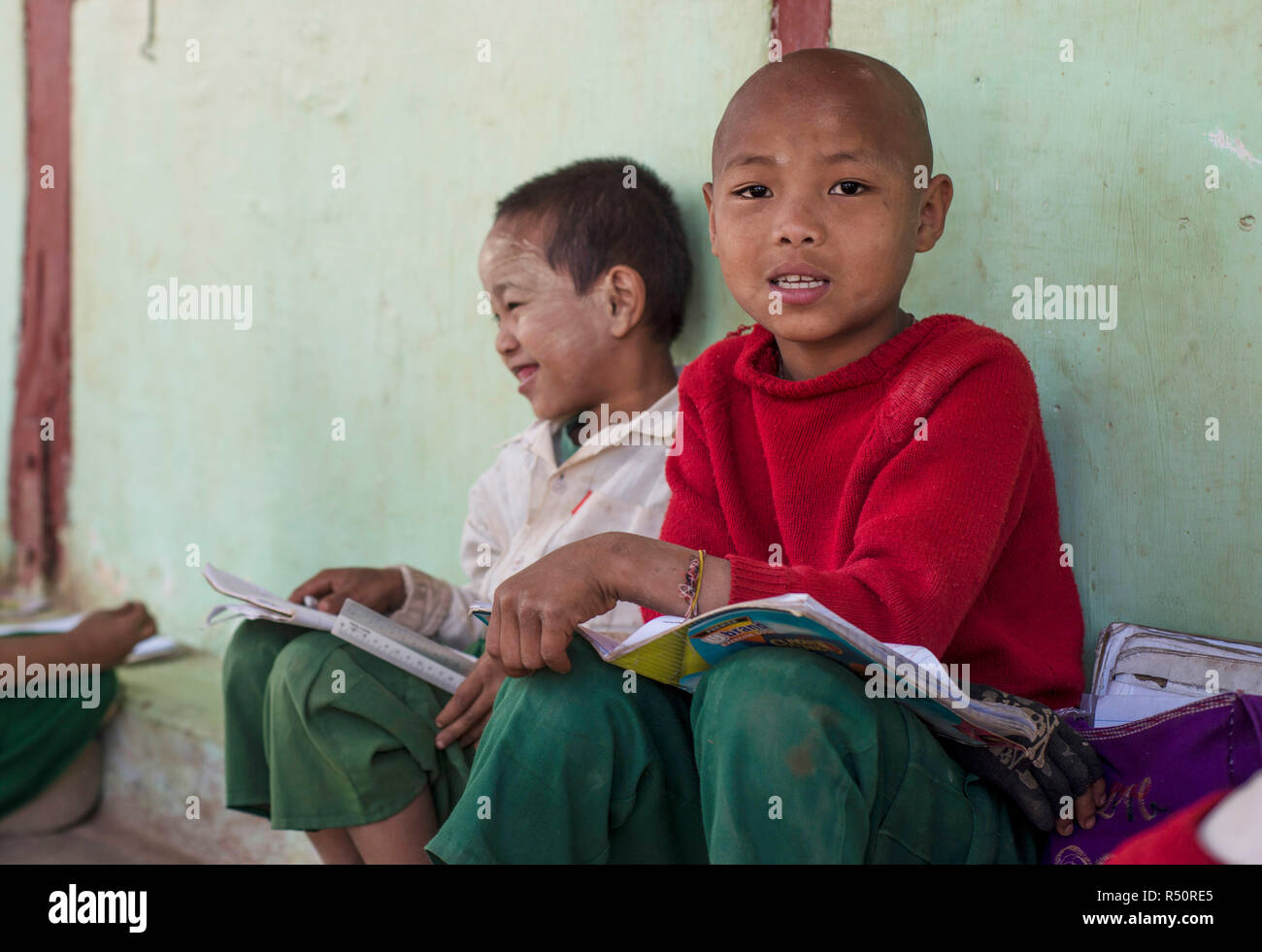 children at school in Myanmar Stock Photo