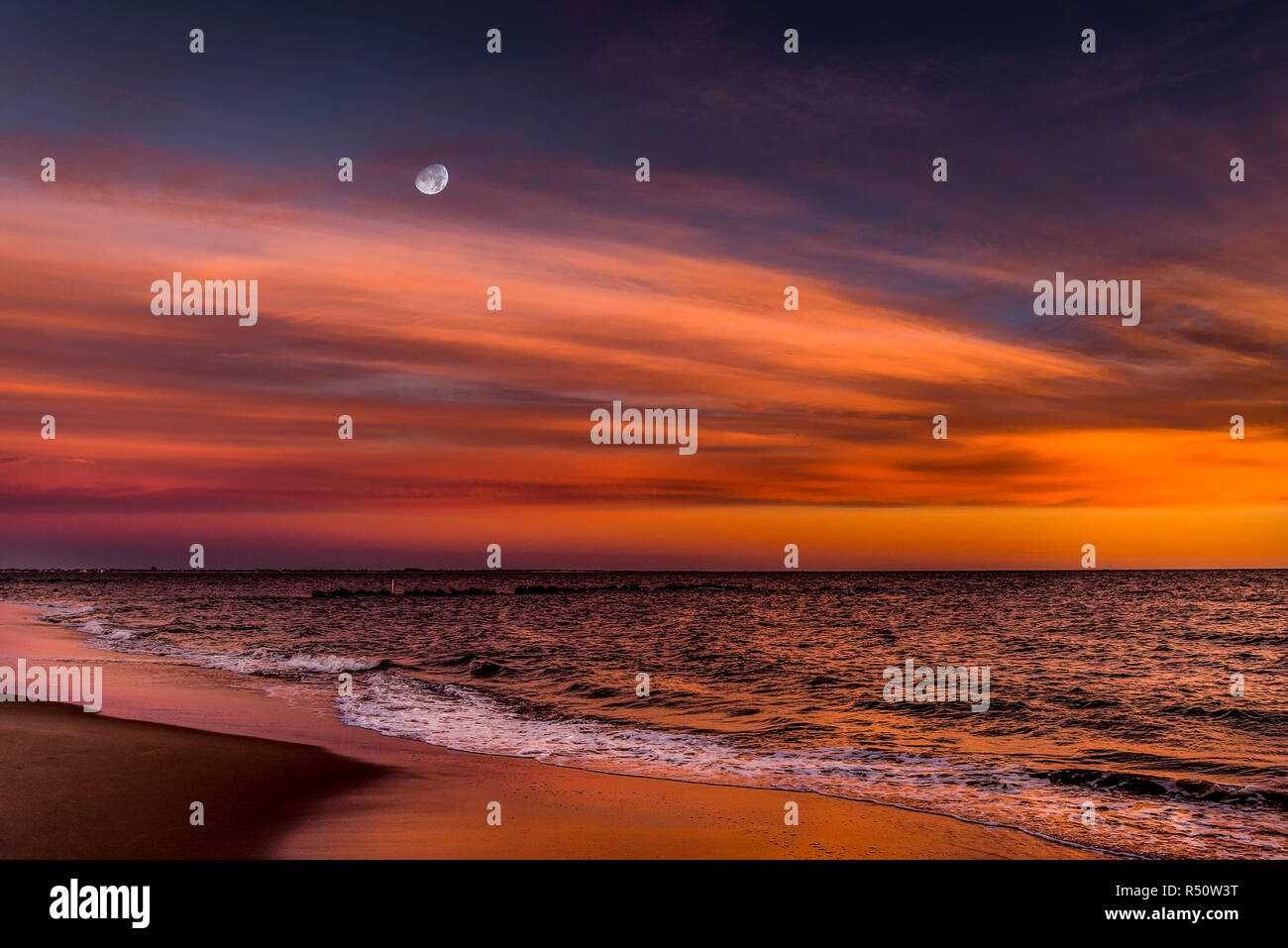 sunset on 'coney island' Stock Photo