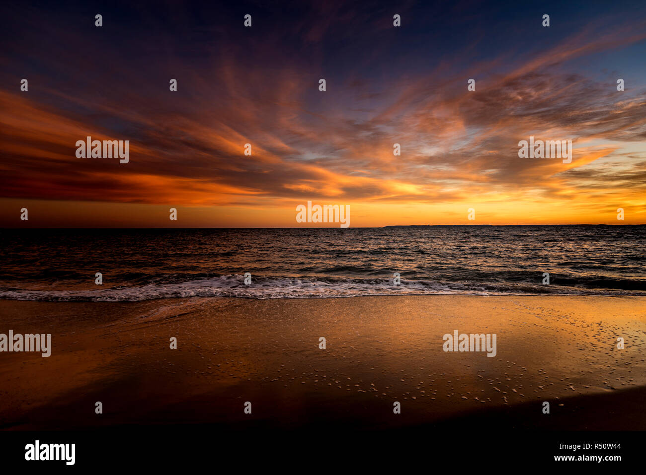 sunset on 'coney island' Stock Photo