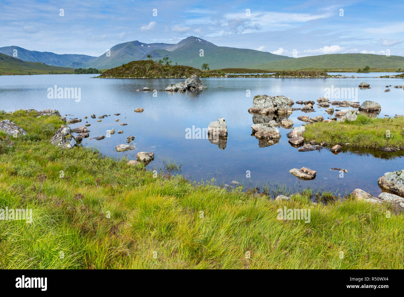 Scenic view of Loch Cluanie along the A87, Scotland, UK Stock Photo