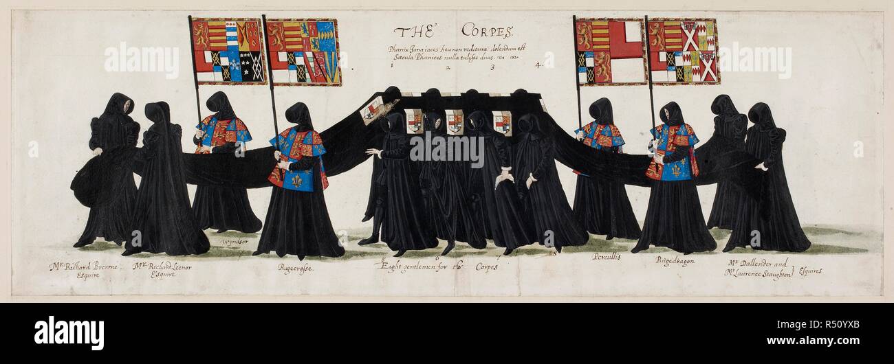 Funeral processions of prominent English figures in the 16th century