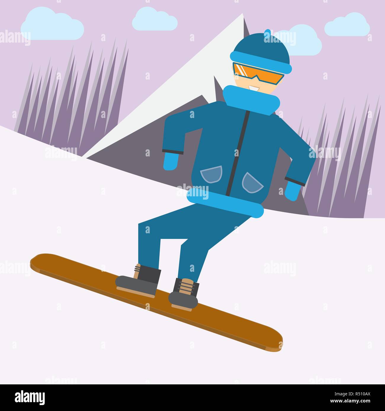 Winter outdoor activity vector illustration design. Stock Vector