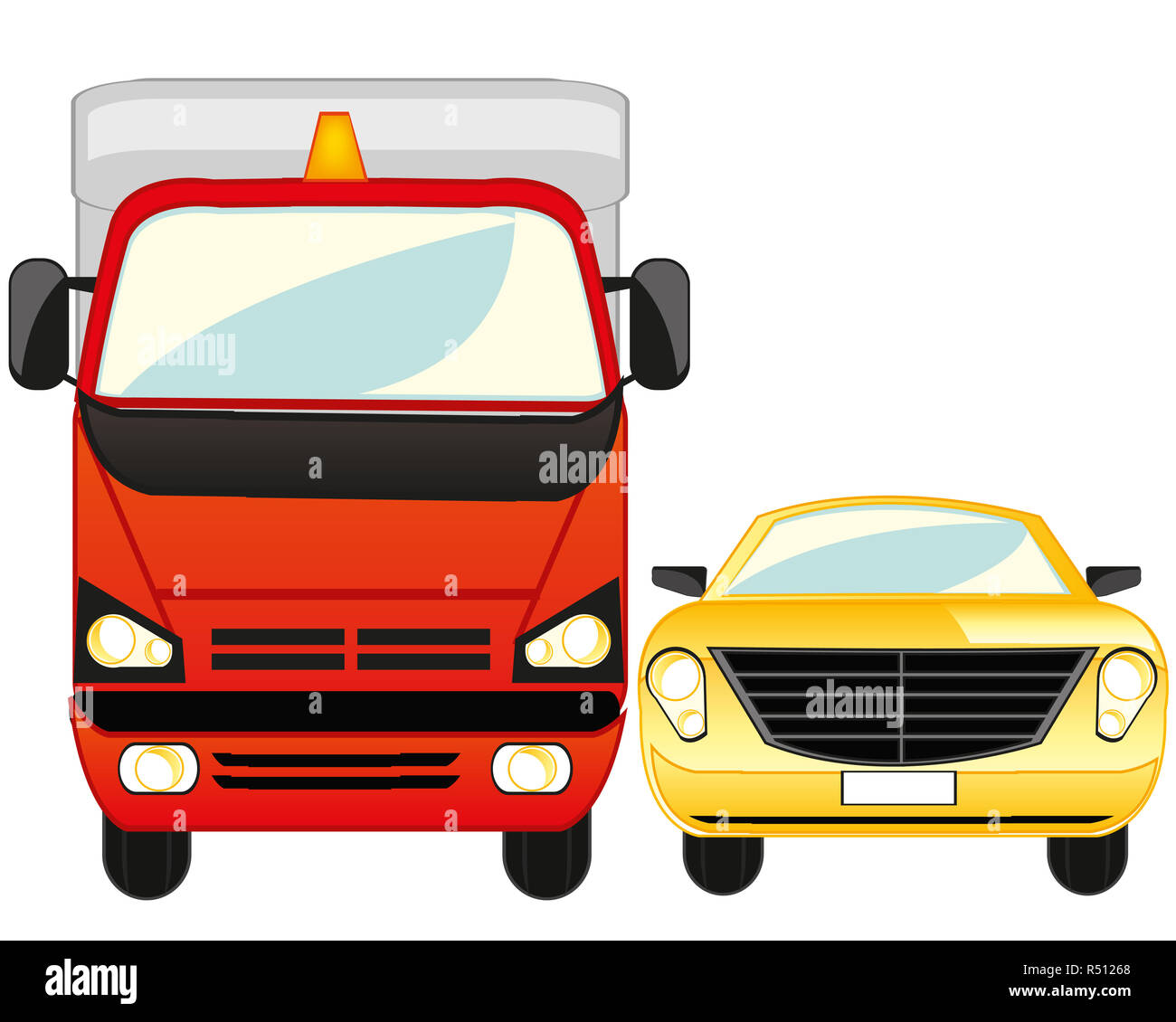 Cargo and passenger car Stock Photo Alamy