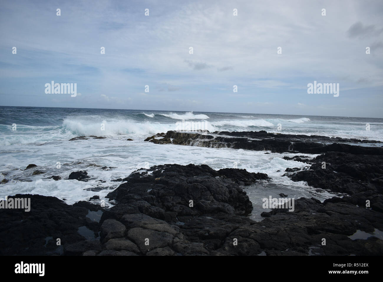 Ocean Waves at a beach in Hawaii Stock Photo - Alamy