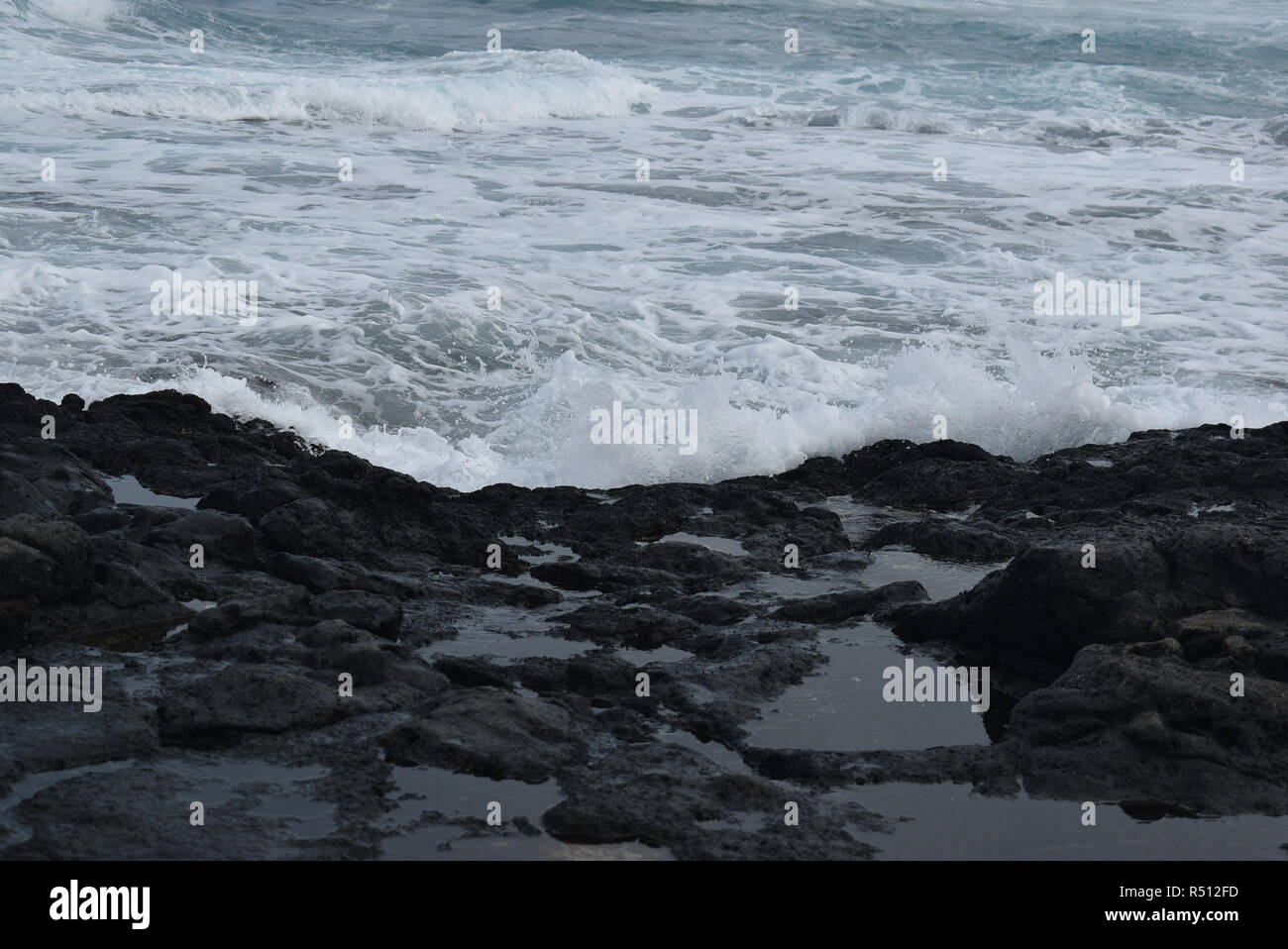 Ocean Waves at a beach in Hawaii Stock Photo - Alamy