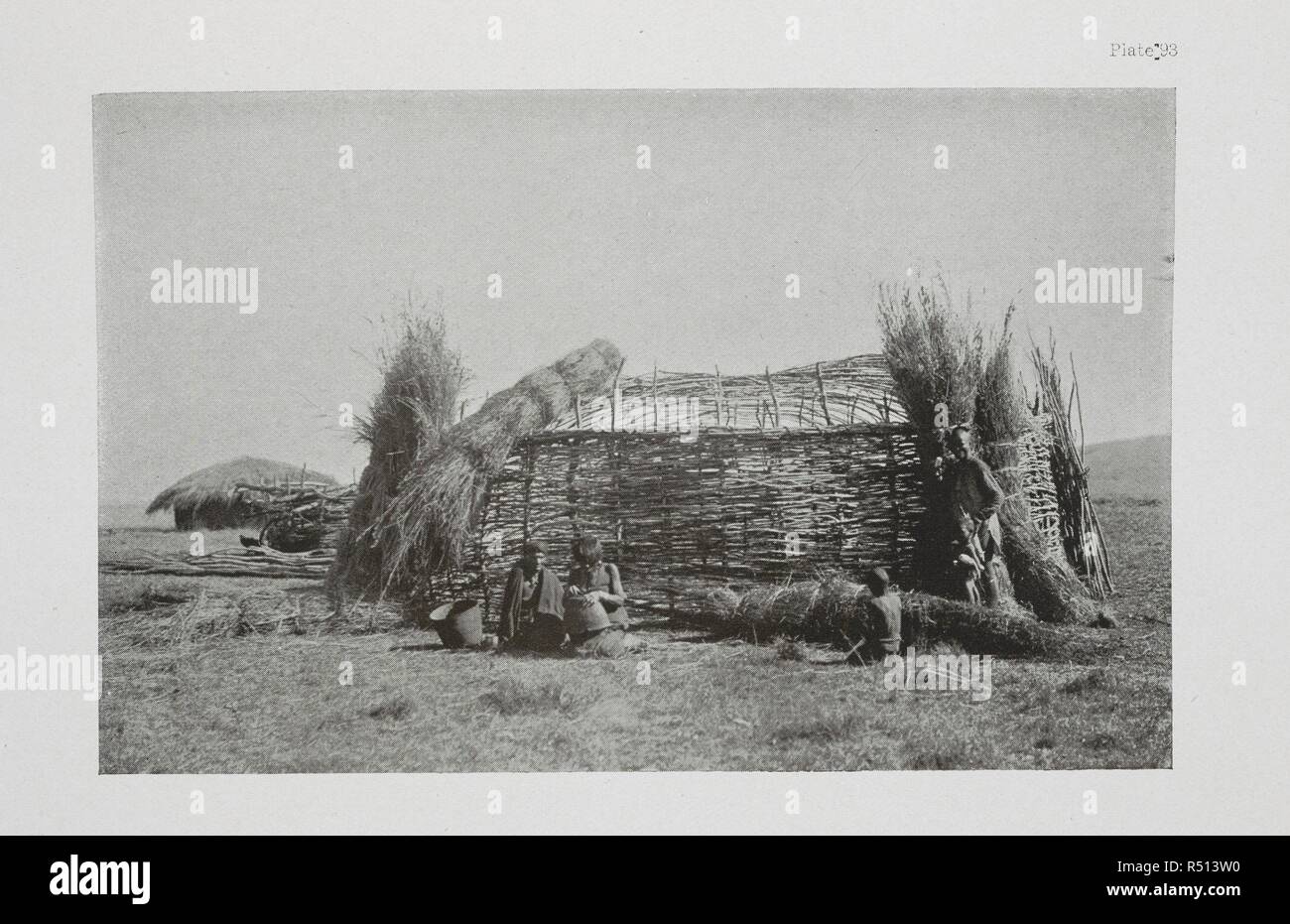 A Pondo hut. The Essential Kafir ... With one hundred full-page illustrations by the author. London : Adam & Charles Black, 1904. Source: 10096.h.20 plate 93. Author: Kidd, Dudley. Stock Photo