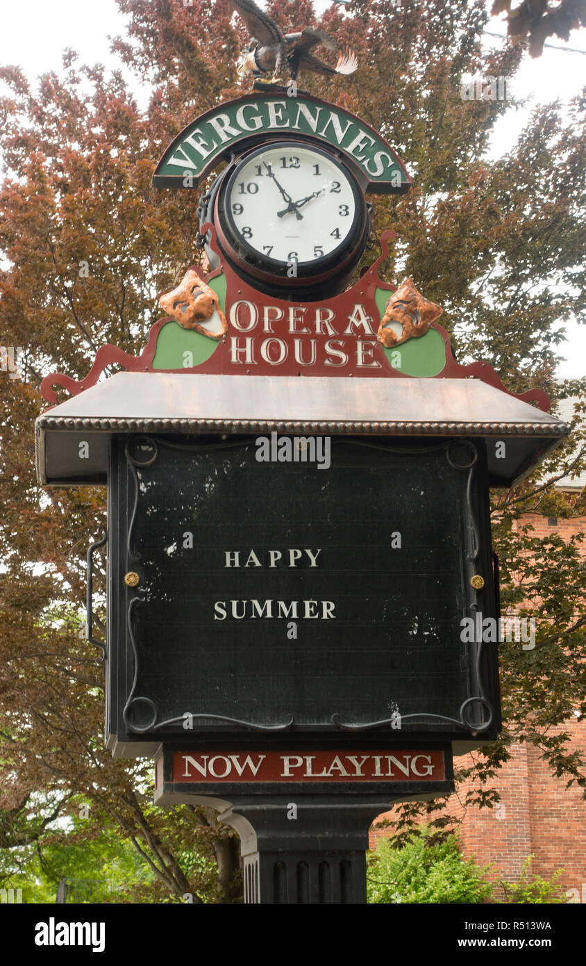 Vergennes city hall and opera house Vermont Stock Photo Alamy