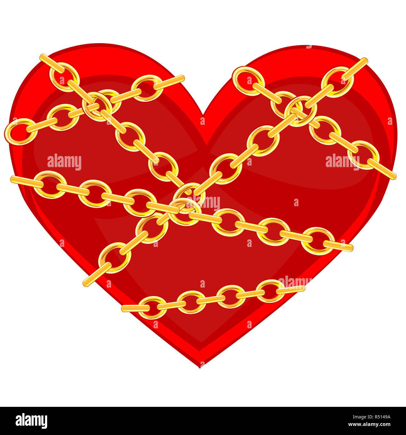 Heart in chain Stock Photo Alamy
