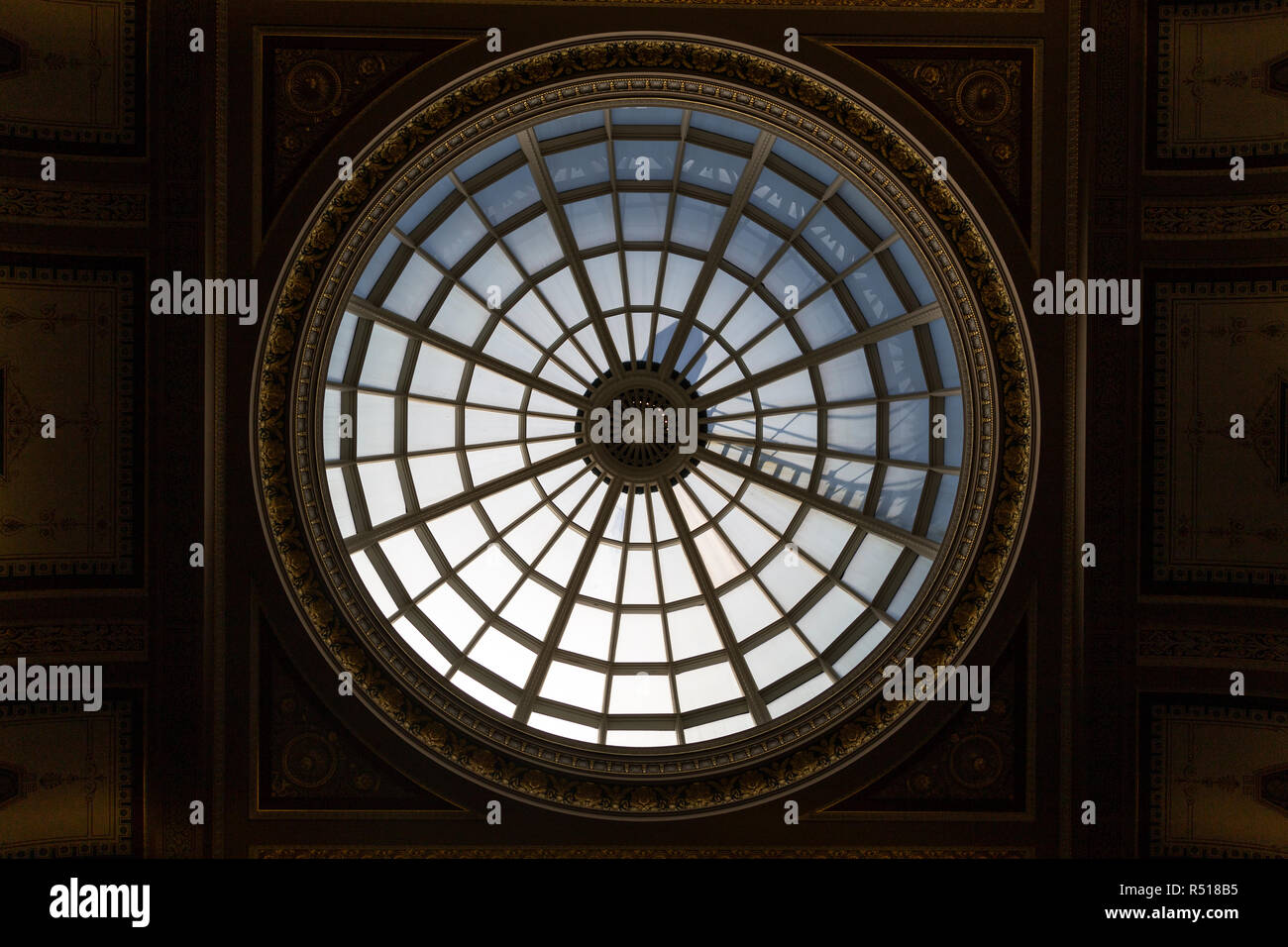 Dome of the National Gallery from the inside in London, England, United Kingdom Stock Photo