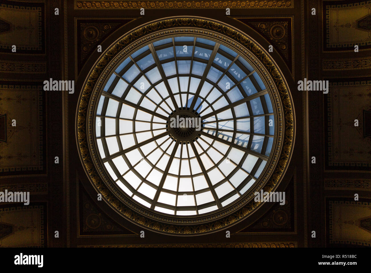 Dome of the National Gallery from the inside in London, England, United Kingdom Stock Photo