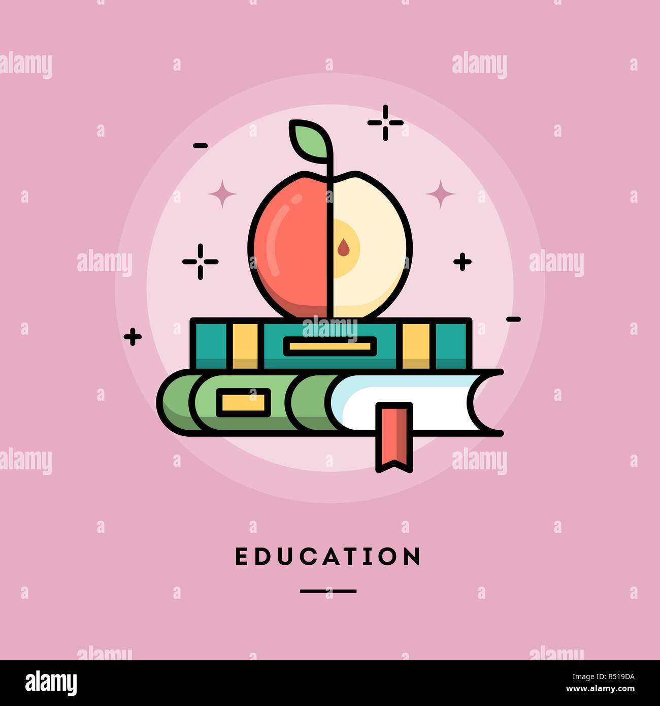 Education, flat design thin line banner Stock Vector Image & Art - Alamy