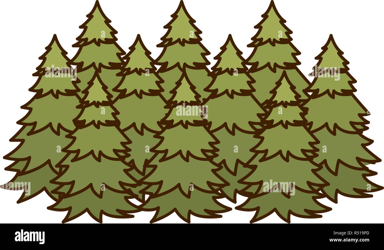 pine trees isolated icon Stock Vector Image & Art - Alamy