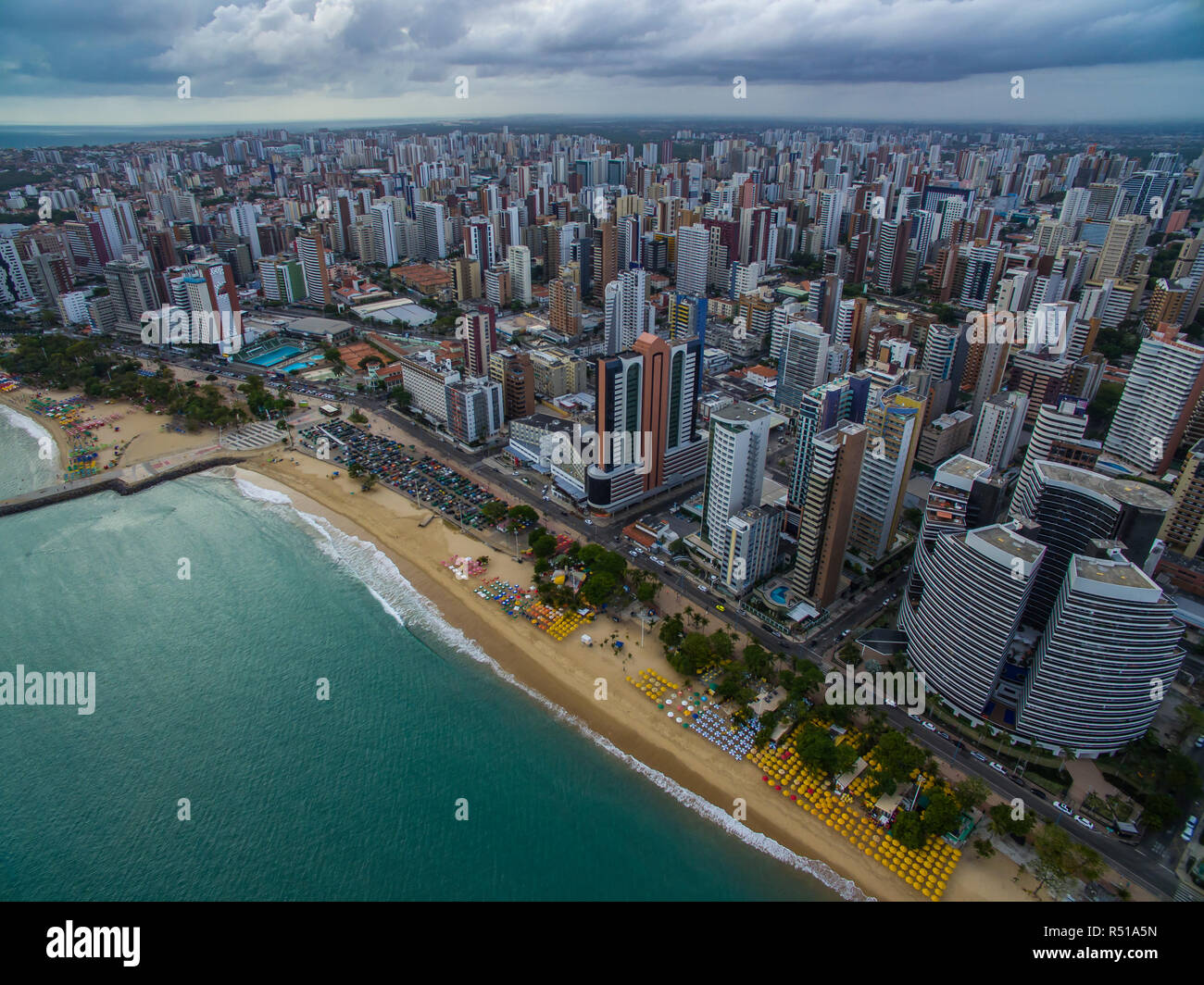Aeria view of the city of Fortaleza, Ceará, Brazil South America. Stock Photo