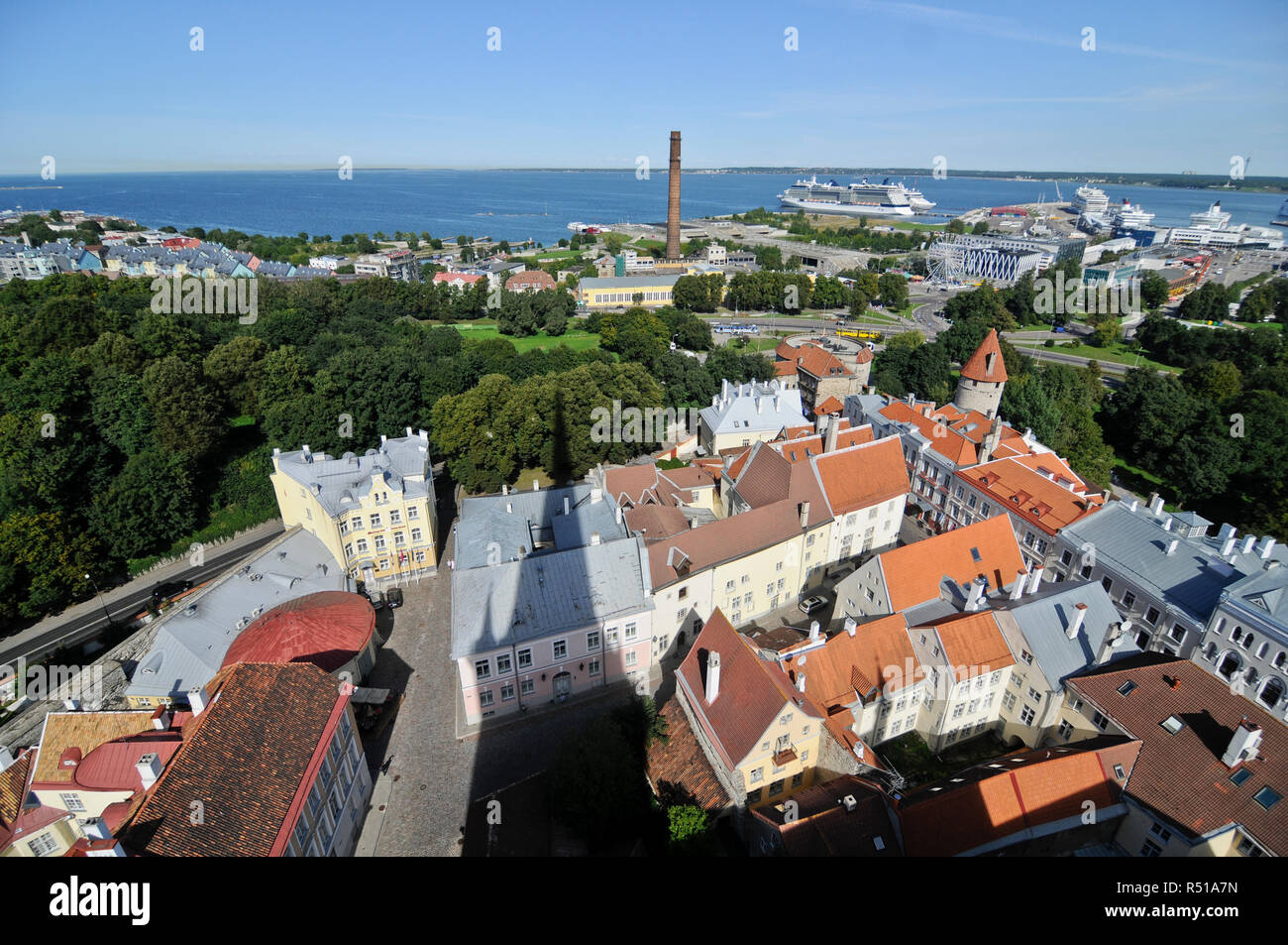 Panoramic view of Tallinn, Estonia Stock Photo