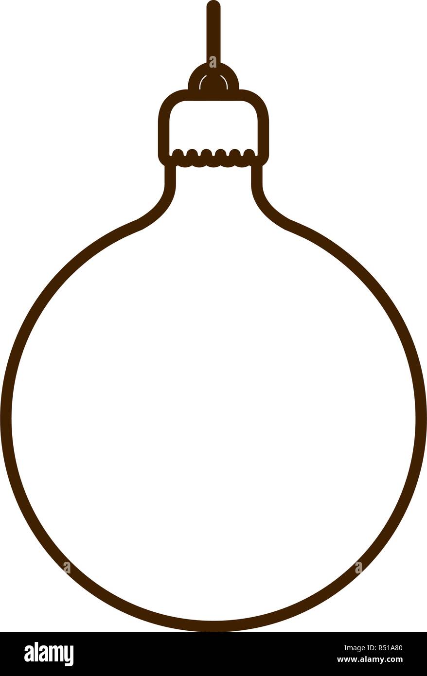 christmas ball hanging isolated icon Stock Vector Image & Art - Alamy